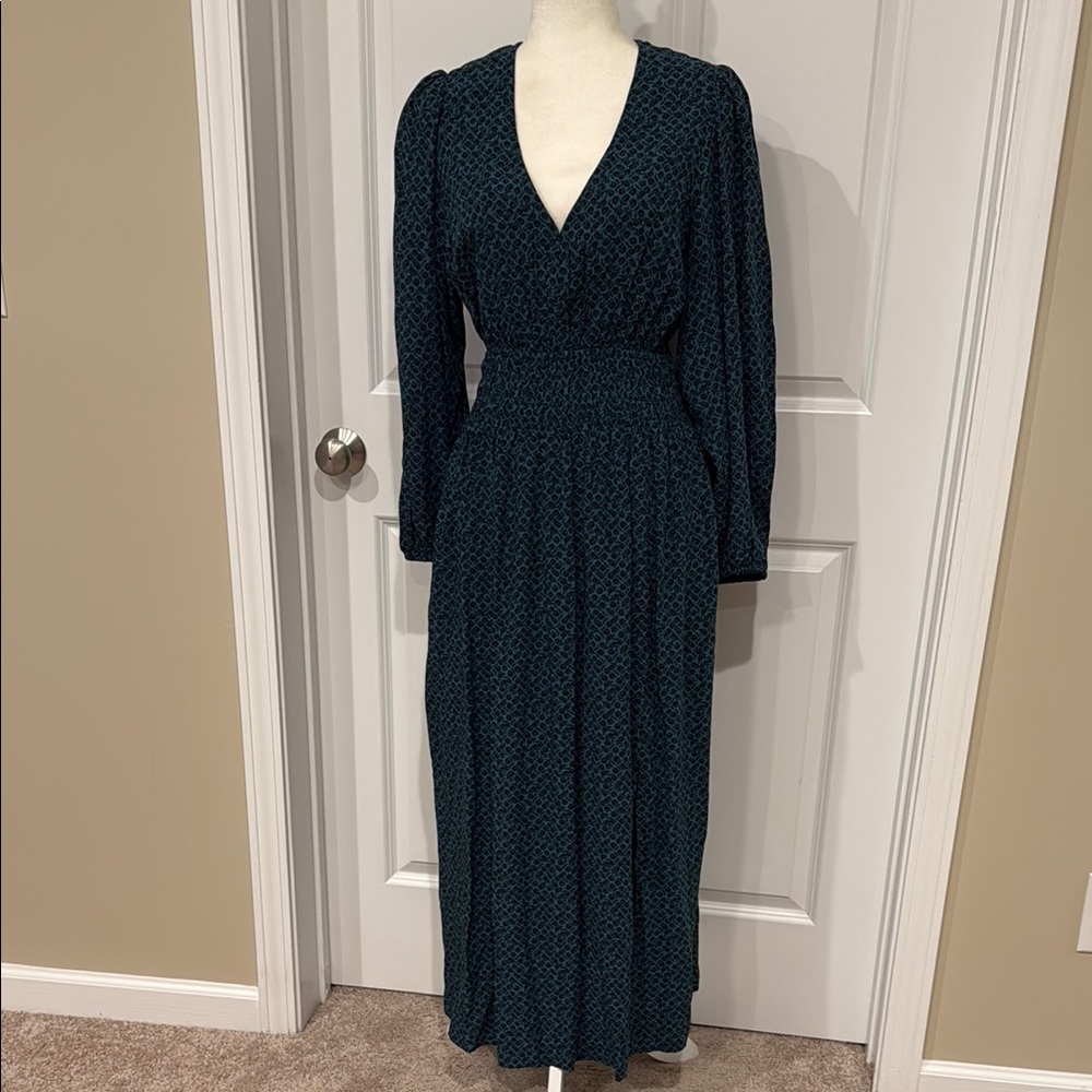 GAP Dark Green Long Sleeve Dress